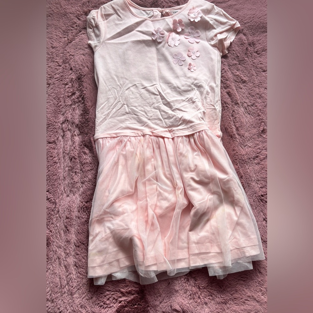 Carter's Pink and White Pleated Sundress for Wedding Guest